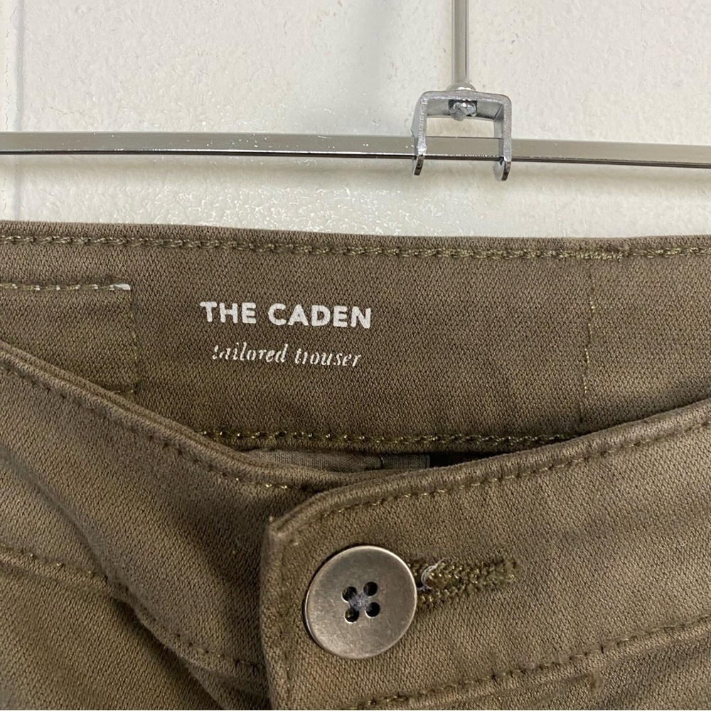 AG Adriano Goldschmied The Caden Tailored Trouser Size 28 R Side Stripe Olive - Picture 7 of 12